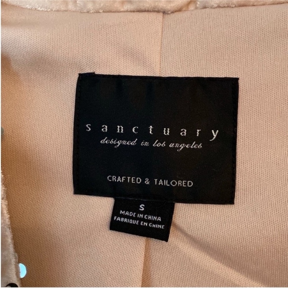 Sanctuary Blazer Charmed Sequin Jacket Gold size Small - Picture 5 of 12